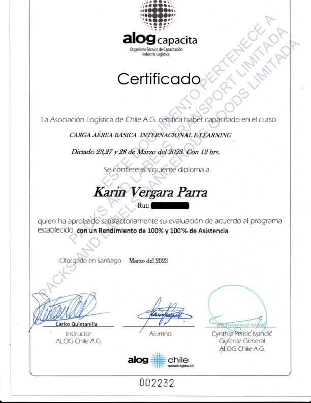 Certificación Packs and Labels